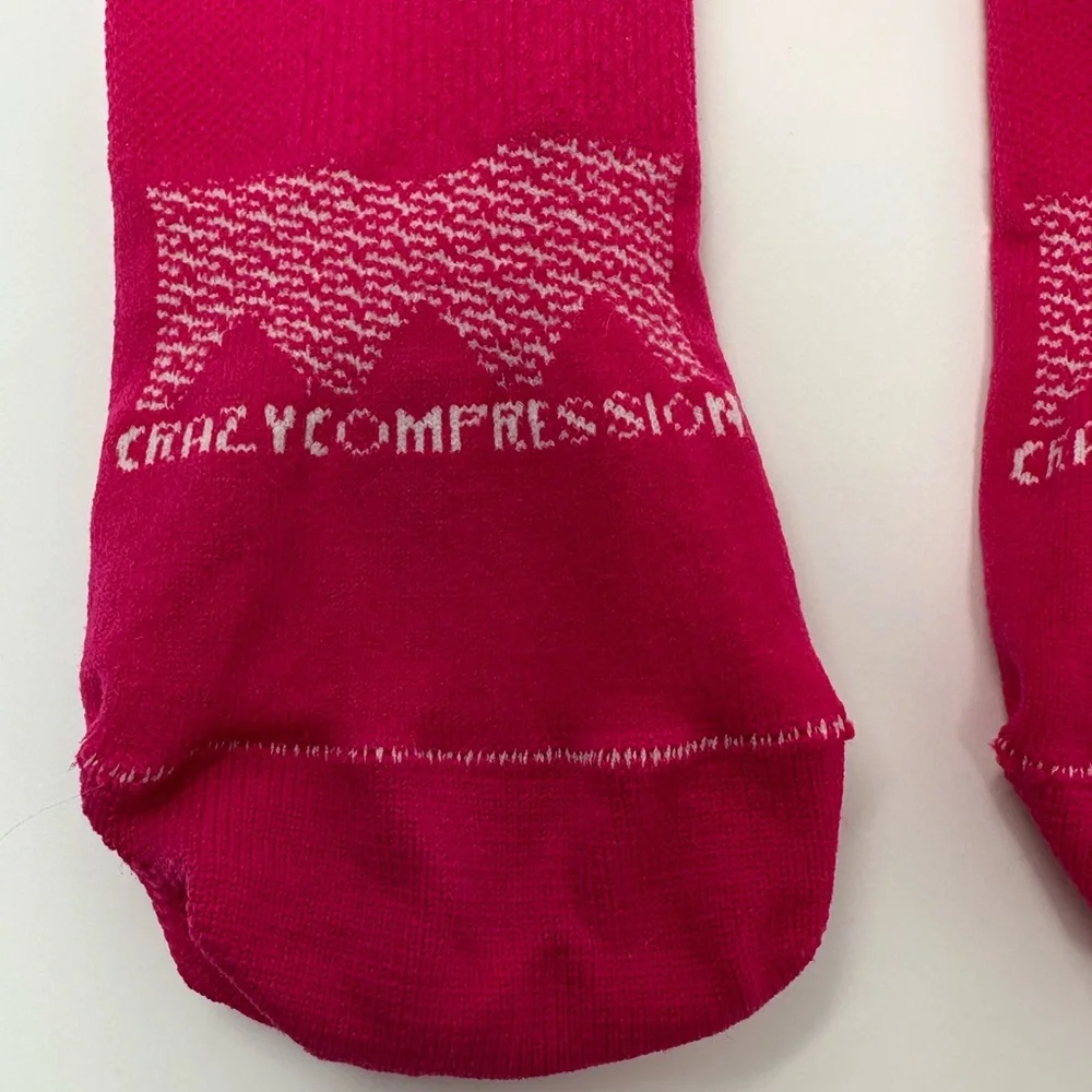 Crazy Compression Hot Pink Compression Socks Y2K Athleisure Statement | Sm/Md